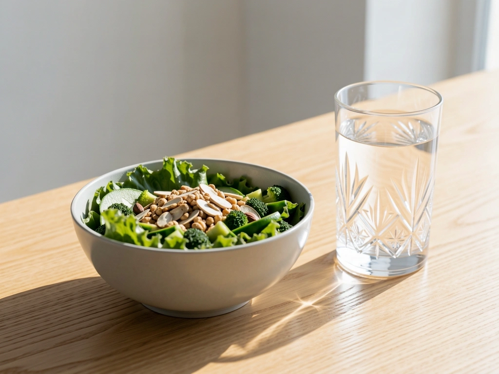 Frische Zutaten und klares Wasser